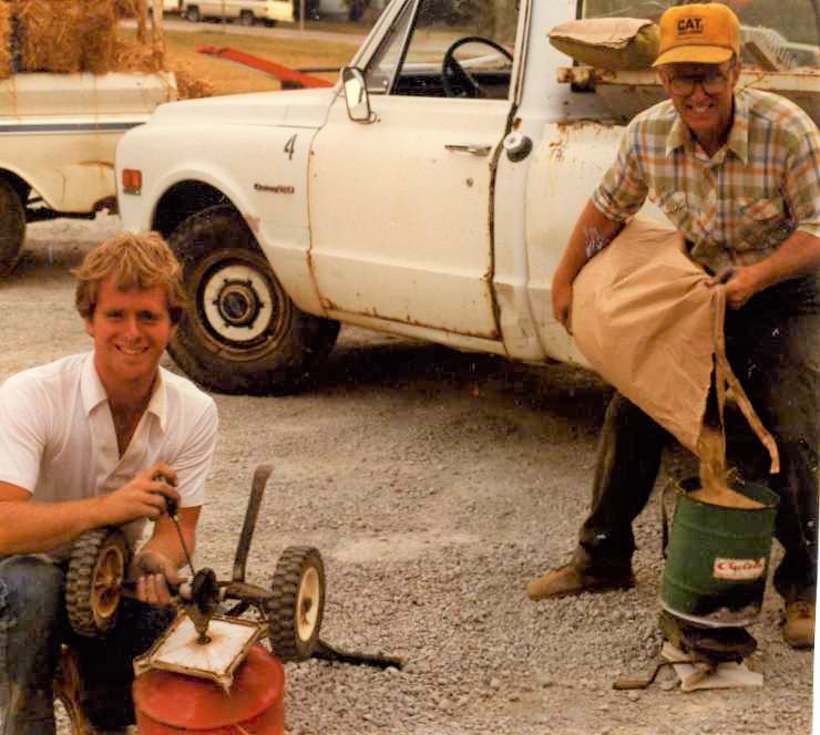 Two workers of Centerville Landscape 